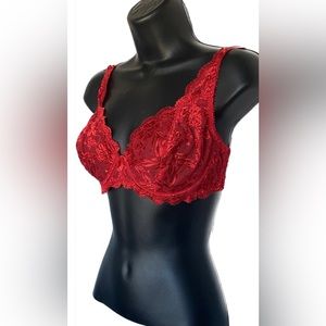 LVR RED Unlined Underwire, 34D  *P1058